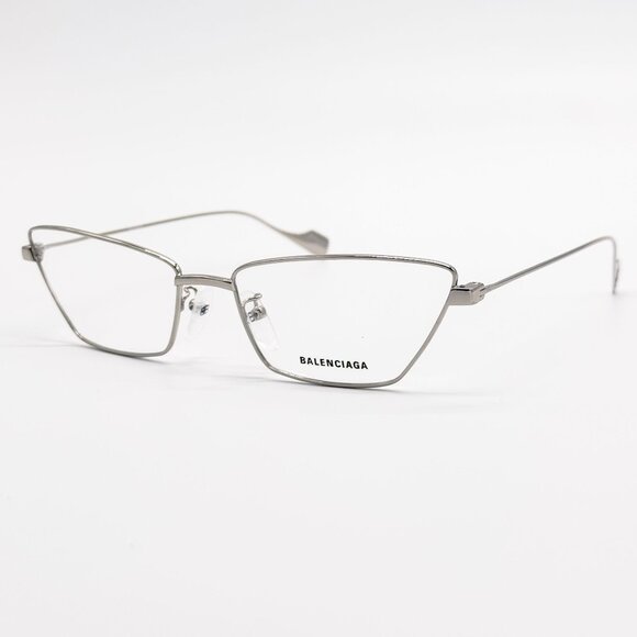 NEW BALENCIAGA EYEGLASSES BB0091O 002 CAT EYE SILVER WOMEN EYEWEAR BALENCIAGA - Picture 4 of 7
